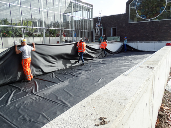 3D folie maatwerk voor vijverbak bierbrouwer La Trappe